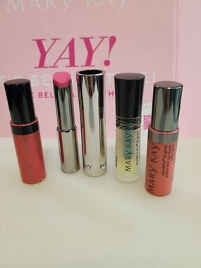Mary Kay Pink Lipstick & Coral-Pink Lip Gloss Duo